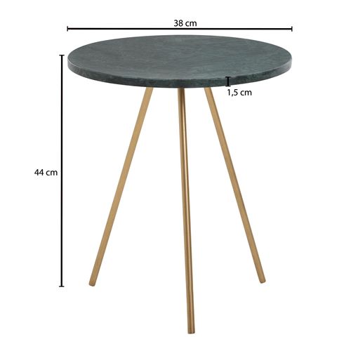 Table D'appoint Marbre Véritable D. 38 Cm Petite Table De Salon Ronde
