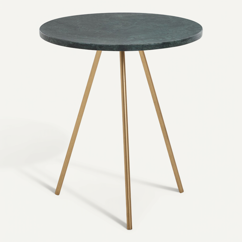 Table D'appoint Marbre Véritable D. 38 Cm Petite Table De Salon Ronde