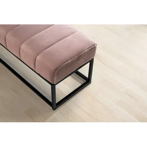 Banc 108 Cm Velours Rembourré Banc Banquette Moderne Couloir Métal