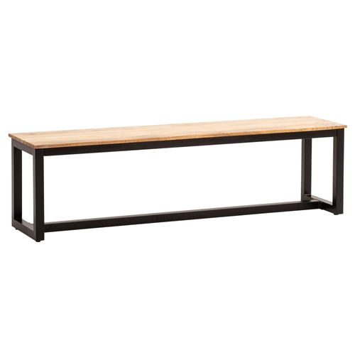 Banc Salle à Manger Cuisine Bois Massif D’acacia Métal Style Industriel 120 Cm