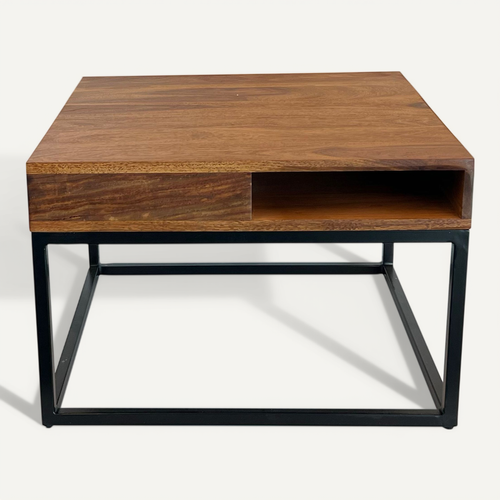 Table Basse Table De Canapé En Bois Massif 60 Cm Table De Salon Carrée