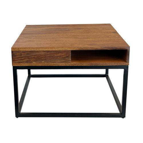 Table Basse Table De Canapé En Bois Massif 60 Cm Table De Salon Carrée