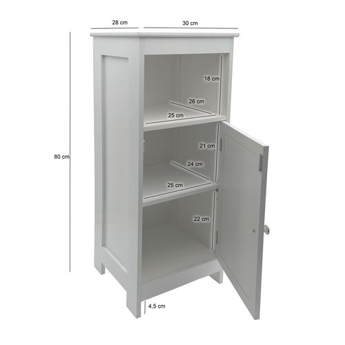 Étagère Sur Pied Blanche, Étagère De Niche, Rangement, Petite Armoire, Commode