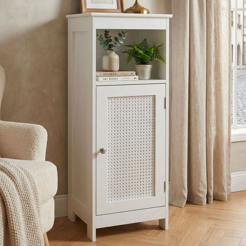 Étagère Sur Pied Blanche, Étagère De Niche, Rangement, Petite Armoire, Commode