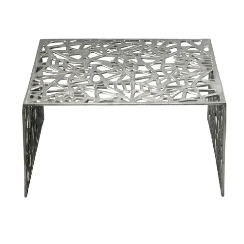 Table Basse 60cm Aluminium Table De Canapé Alu Table De Salon Métal Carrée