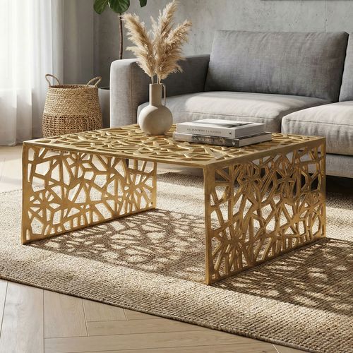 Table Basse 60cm Aluminium Table De Canapé Alu Table De Salon Métal Carrée