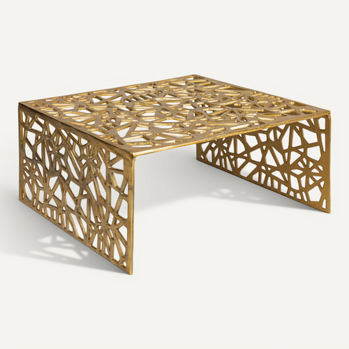 Table Basse 60cm Aluminium Table De Canapé Alu Table De Salon Métal Carrée