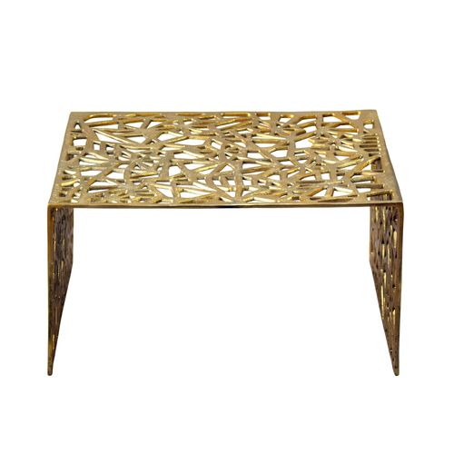 Table Basse 60cm Aluminium Table De Canapé Alu Table De Salon Métal Carrée