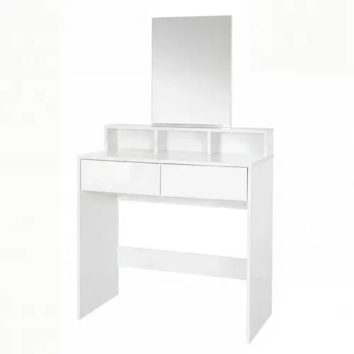 Coiffeuse 80cm Table De Maquillage Blanche Miroir Table De Maquillage étagère