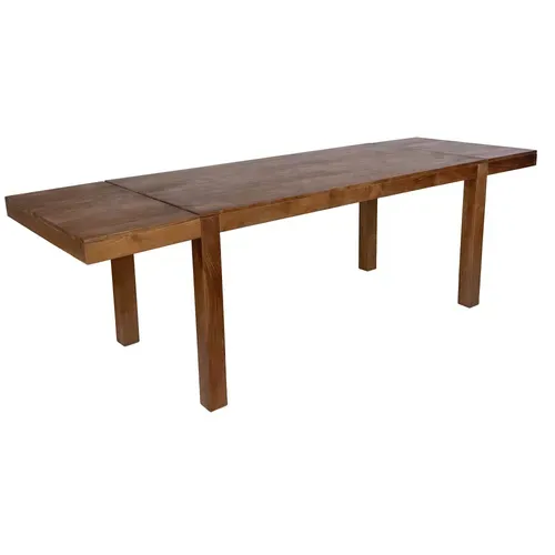 Table De Salle À Manger Extensible 160 - 240cm Bois Massif Table De Cuisine Fait Main Marron foncé