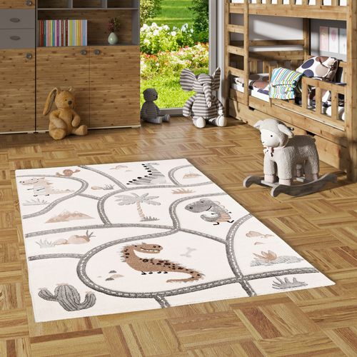 Tapis Maui Kids Pour Enfants Dino Rues 200x290cm