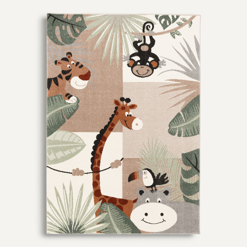 Tapis Pour Enfants Softstar Kids Animaux 80x150cm Vert