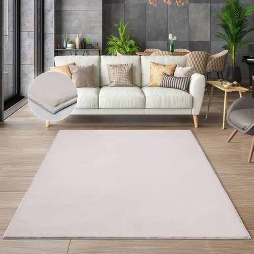 Tapis Cosy Moderne Fourrure Douillet Lavable, Beige, 200x280 Cm