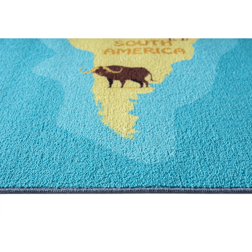 Tapis Happy Life D'apprentissage, Bleu, 200 Cm Ronde