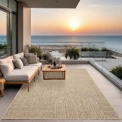 Tapis Kansas Extérieur Jute Terrasse - Nature - 240x340 Cm