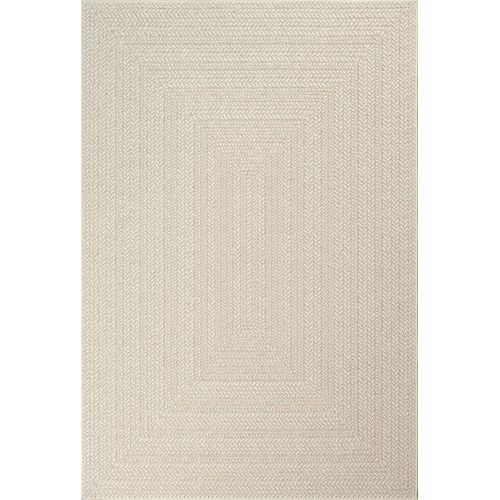 Tapis Kansas Extérieur Jute Terrasse - Crème - 140x200 Cm