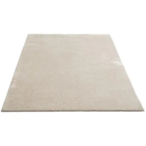 Tapis Moelleux Poils Courts, Antidérapant, Lavable, Soft, Beige, 140 X 200 Cm
