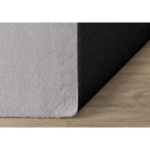 Tapis Moelleux Poils Courts, Antidérapant, Lavable, Soft, Gris, 200 X 280 Cm
