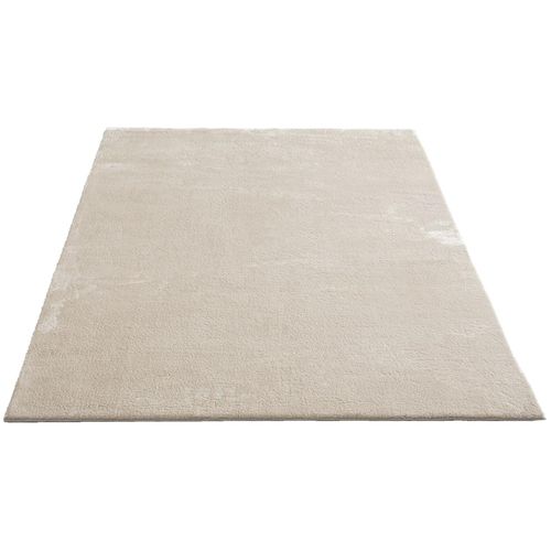 Tapis Moelleux Poils Courts, Antidérapant, Lavable, Soft, Beige, 60 X 110 Cm
