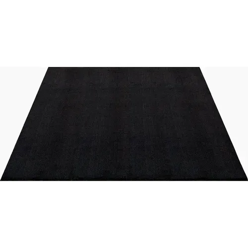 Tapis Moelleux Poils Courts, Antidérapant, Lavable, Soft, Noir, 120 X 160 Cm