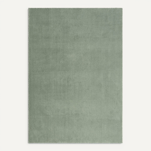 Tapis Moelleux Poils Courts, Antidérapant, Lavable, Soft, Vert, 120 X 160 Cm