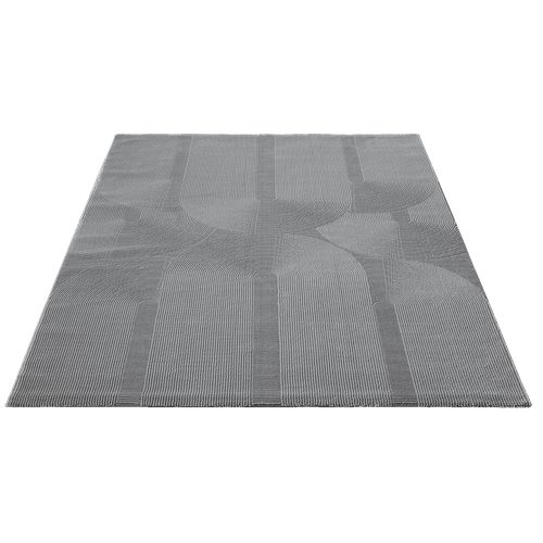 Tapis Lima Design Salon Moderne Art Curve, Gris, 160x230 Cm
