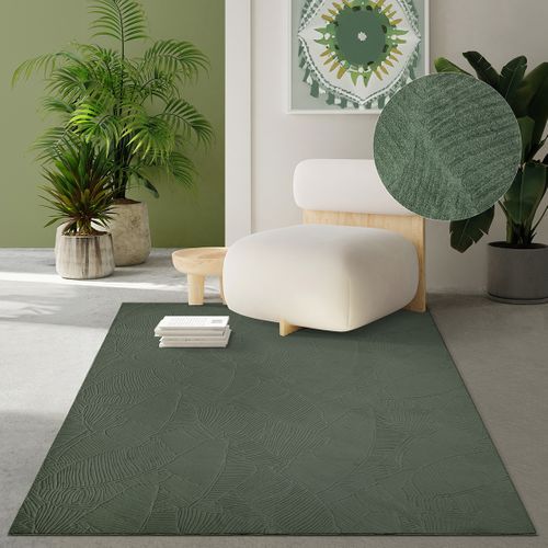 Tapis Rio Salon Antidérapant Feuilles, Forêt, 120x160 Cm