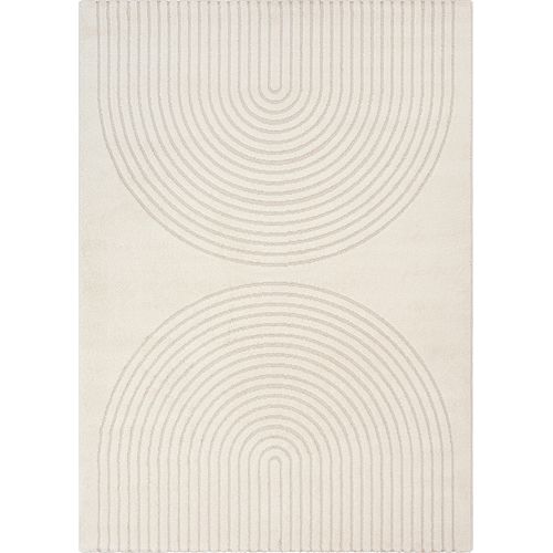 Tapis Elisa Design Géométrique, Crème, 160x220 Cm