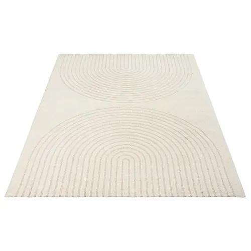 Tapis Elisa Design Géométrique, Crème, 240x340 Cm