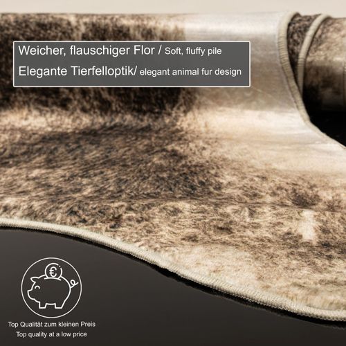 Tapis En Fourrure Synthétique Emilia 170x220 Cm - Marron