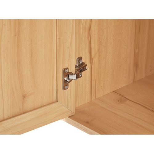 Commode à 3 Portes En Rotin Bois Clair Perote