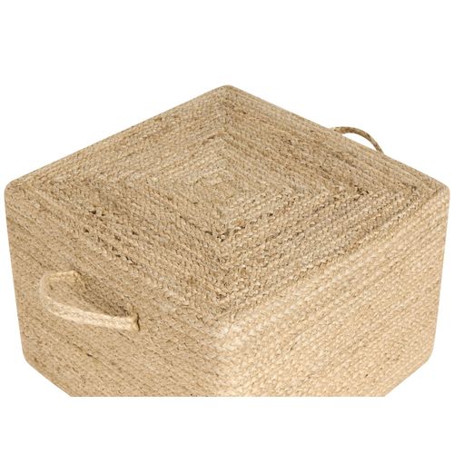 Pouf En Jute Naturel 45 X 45 X 30 Cm Dhadar