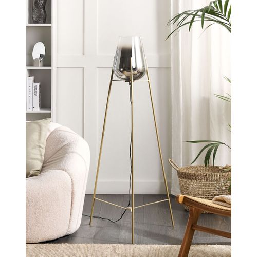 Lampadaire En Métal Doré Mena