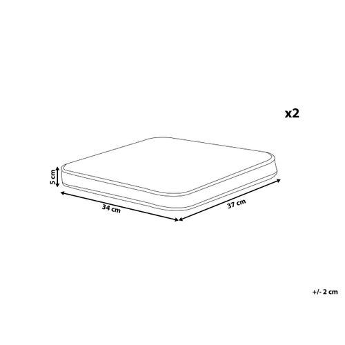 Lot De 2 Coussins De Jardin Vert Et Blanc 37 X 34 Cm Terni