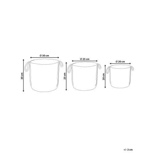 Lot De 3 Paniers En Jute Naturel Wadh