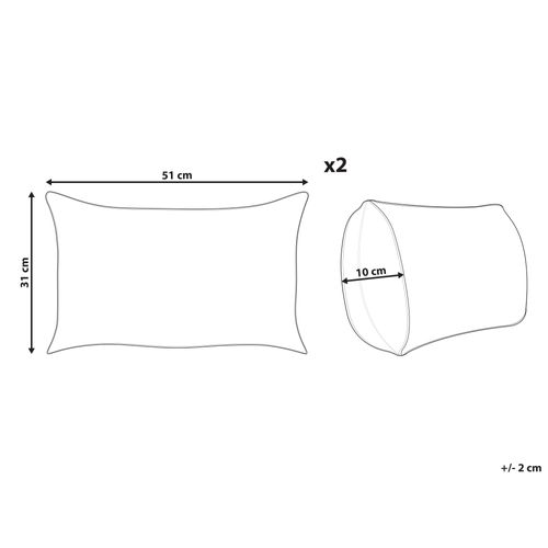 Lot De 2 Coussins Multicolore Beel 30 X 50 Cm
