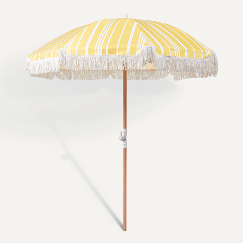 Parasol De Jardin D 150 Cm Jaune Et Blanc Mondello