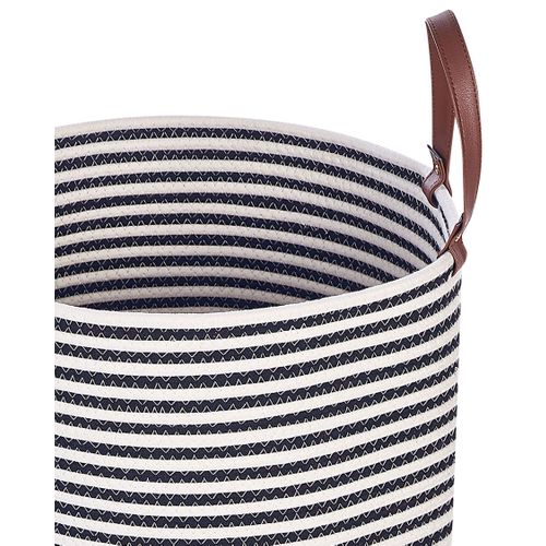 Panier En Coton Blanc Et Noir Ichka