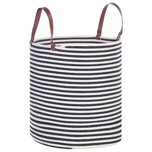 Panier En Coton Blanc Et Noir Ichka