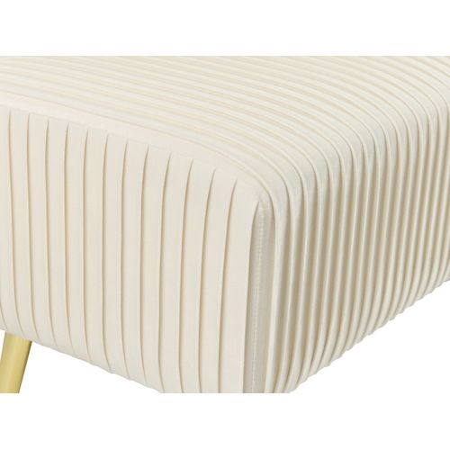 Bout De Lit En Velours Blanc Crème Paterson