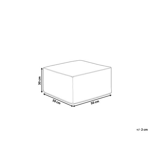 Pouf En Velours Côtelé Gris Foncé 50 X 50 X 30 Cm Mukki