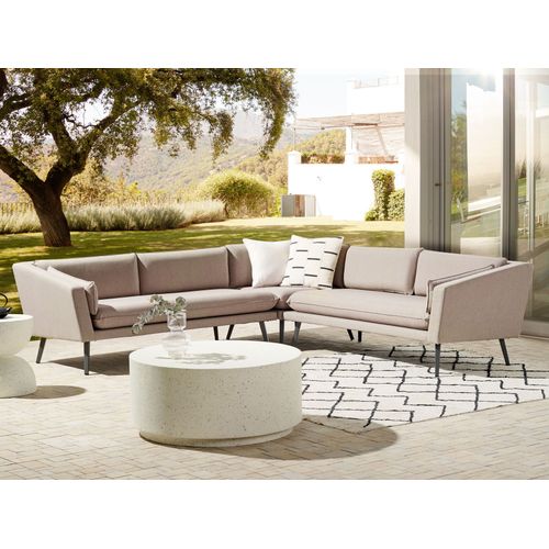 Canapé D'angle De Jardin 5 Places Loretello Beige