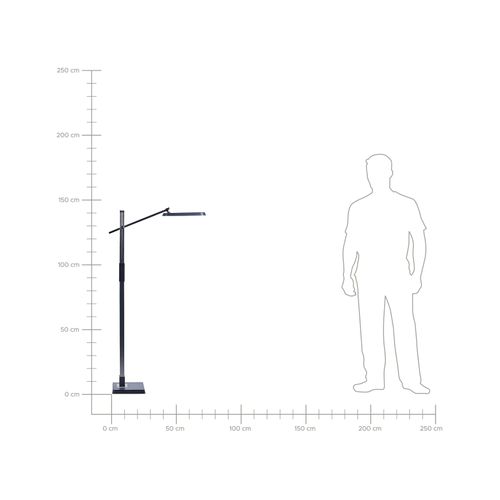 Lampadaire LED Argenté Aquarius