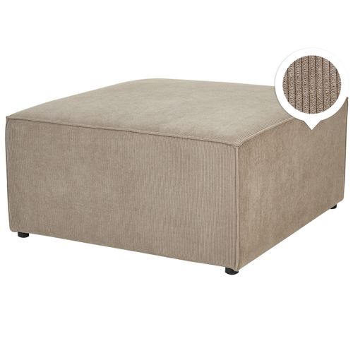 Pouf Ottoman En Velours Côtelé Taupe Lemvig