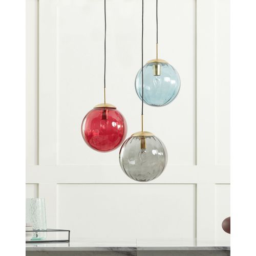 Lustre à 3 Lumières En Verre Multicolore Kangaroo