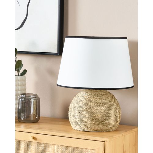 Lampe à Poser En Paille Ton Naturel 46 Cm Growee