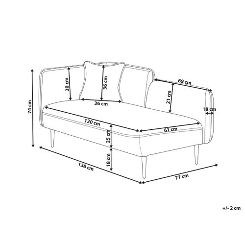 Méridienne D'angle à Gauche En Tissu Bouclé Beige Clair Chevannes