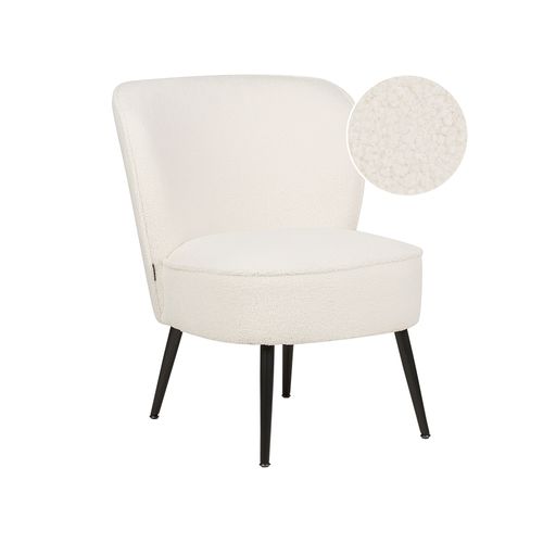 Bouclé Fauteuil Blanc Voss