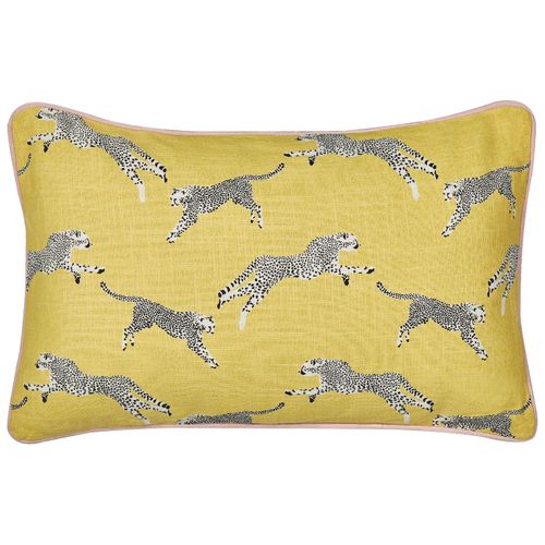 Lot De 2 Coussins Coton Jaune Arales 30 X 50 Cm