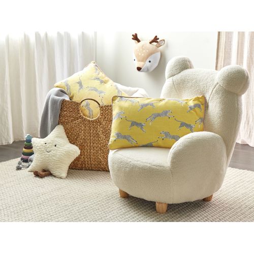 Lot De 2 Coussins Coton Jaune Arales 30 X 50 Cm